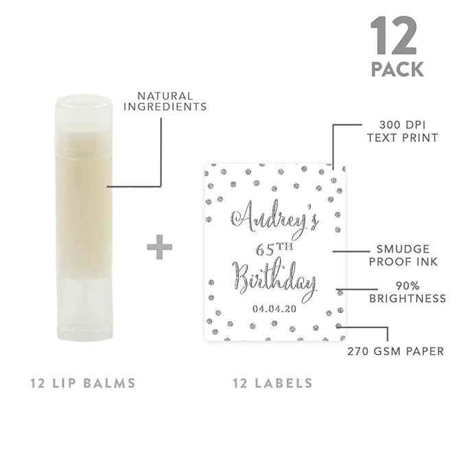 Andaz Press Personalized Milestone Birthday Party Glitter