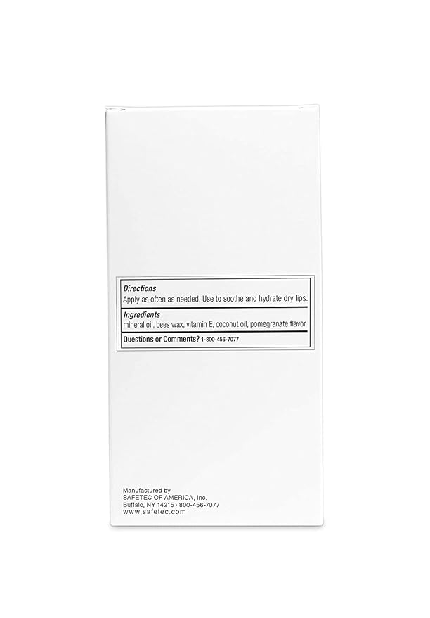 Safetec Lip Balm 53123 Pomegranate Flavored,