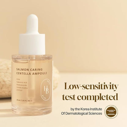 Salmon Caring Centella Ampoule - Salmon PDRN, Salmon Egg Extract, Centella, Madecassoside, Calming, Soothing, Restore and Rejuvenate, Sensitive Skin, Korean Skincare