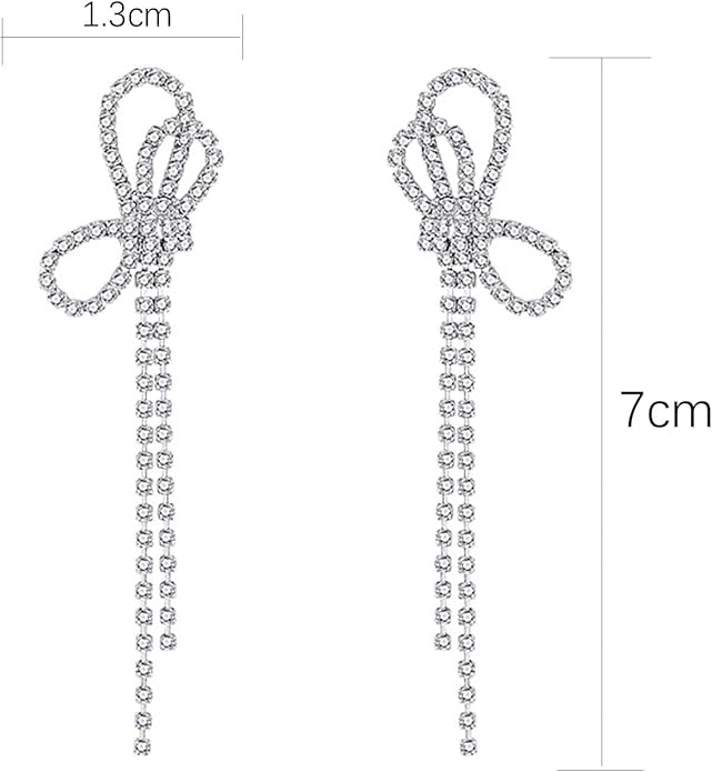 Vintage Crystal Chandelier Drop Earrings Long