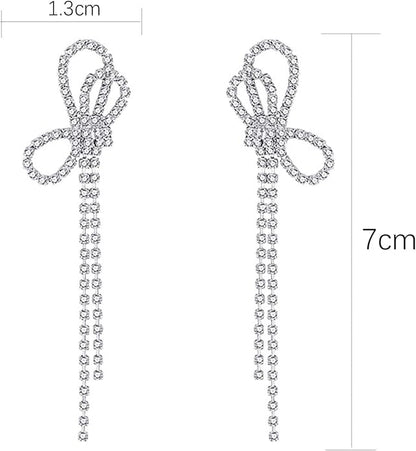 Vintage Crystal Chandelier Drop Earrings Long