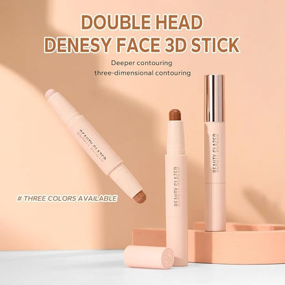 Cream Contour Sticks,Shades with Highlighter & Bronzer,Non-greasy and