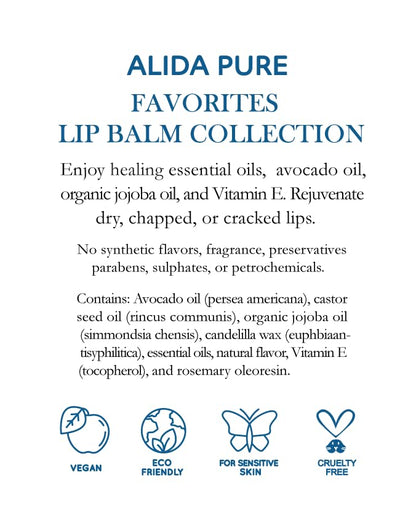 Favorites Lip Balm Collection, Vegan Lip Lips,