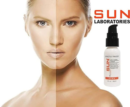 Sun Laboratories By Giesee Face Self Tanner Dark - Self Tanning Lotion for Gradual, Sunless Tan - Premium Facial Tanner Drops & Mist - Tanning Lotion for Face