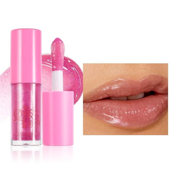 Jelly Lip Oil Gloss, Hydrating Moisturizing Plumping Lip Gloss,