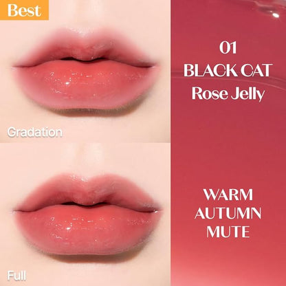 ETUDE Over Glowy Tint #1 BLACK CAT Rose Glowy