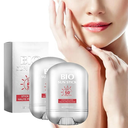 Bio Sun Stick SPF50+，Peptide 9 Bio Sun Stick Spf50,with Peptide Complex,Strong UV Protection,Skin-Friendly | Water & Sweat Resistant | Non-Greasy Sun Protection for Easy Application,15g/0.53oz(2pcs)
