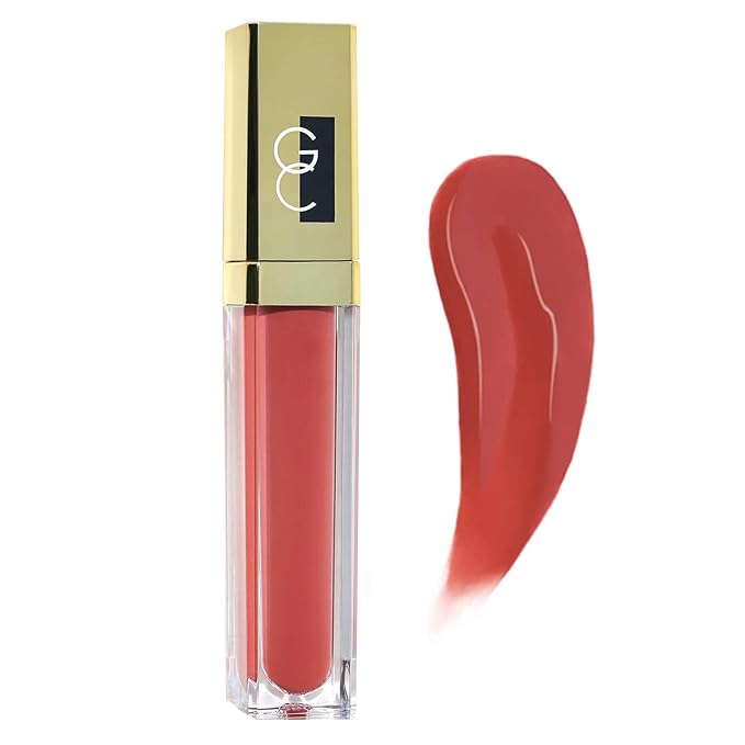 Gerard Cosmetics Color Your Smile Lip Gloss - Passion | Moisturizing Lip Gloss with Mirror and LED Light | Super Pigmented | Shiny Finish | Nude Lip Color | Cruelty Free and Made in USA
