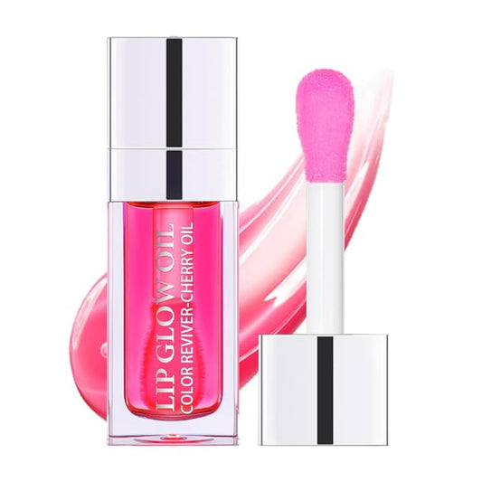Plumping Lip Oil, Long Lasting Hydrating Lip Gloss Tinted Lip Balm Non-sticky Revitalizing, Tinting Lip Care Oil for Dry Lip (RASPBERRY)