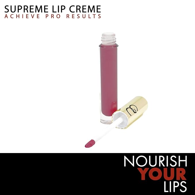 Gerard Cosmetics Supreme Lip Creme Wild Berry Tart | Highly Pigmented, Fully Opaque, Deep Pink Lip Gloss | Nourishing, Hydrating, Liquid Lipstick for Full Coverage Lip Color