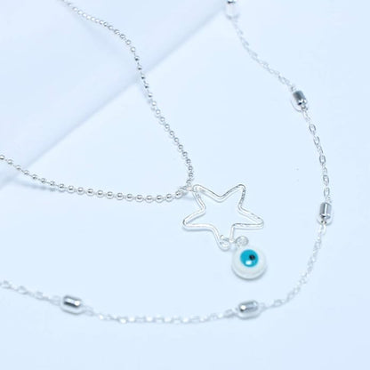 Bohemian Multi-layer Necklace with Hollow Star