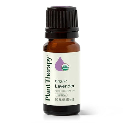 Plant Therapy Organic Lavender Essential Oil 100% Pure, USDA Certified Organic, Undiluted, Natural Aromatherapy, Therapeutic Grade 10 mL (1/3 oz)