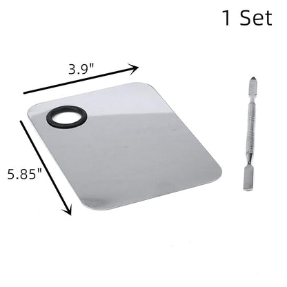Stainless Steel Professional Beauty Palette,Large Square and Half