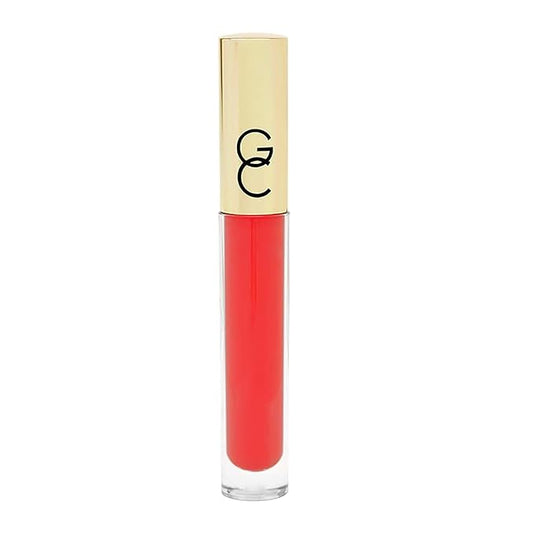 Gerard Cosmetics Supreme Lip Creme Blooming Hibiscus | Highly Pigmented, Fully Opaque, Coral Red Lip Gloss | Nourishing, Hydrating, Liquid Lipstick for Full Coverage Lip Color