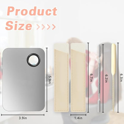 5PCS Makeup Mixing Palette, Stainless Steel Cosmetic Makeup