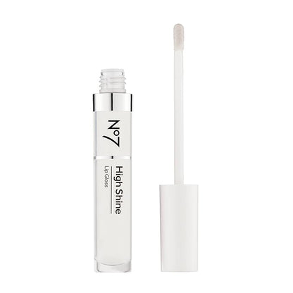 No7 High Shine Lip Gloss - Translucent - Moisturizing, High-Shine Lip Gloss with Jojoba Oil for Lips - Hydrating, Longwear Lip Makeup - Non-Sticky Formula (8ml)