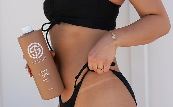 SJOLIE Spray Tan Solution - No. 9 - Medium Hydrating Tanning Spray | Sunless Tanner for Long Lasting, All Natural Glow (8oz)
