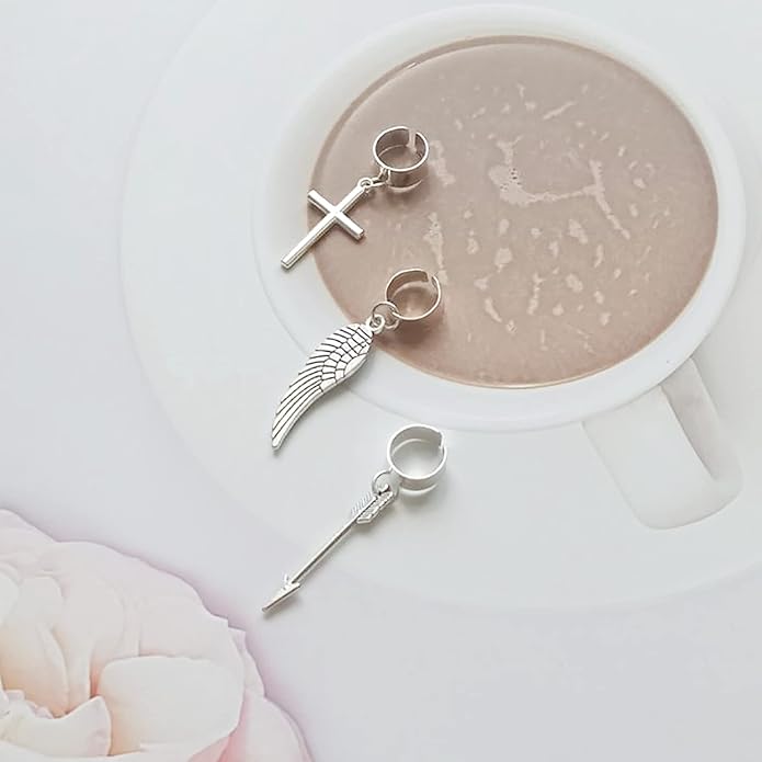Angel Wings Ear Cuffs 3Pcs Arrow