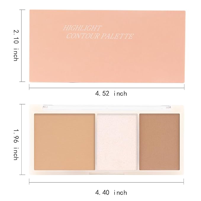 3 IN 1 Brown Nude Face Highlight Bronzer