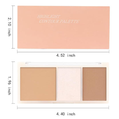3 IN 1 Brown Nude Face Highlight Bronzer