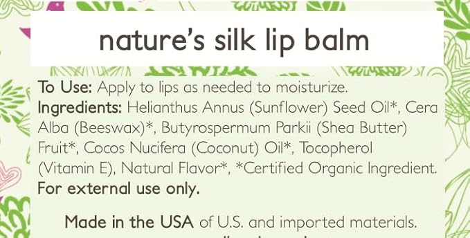 Nature's Silk Lip Balm, Organic (Matcha