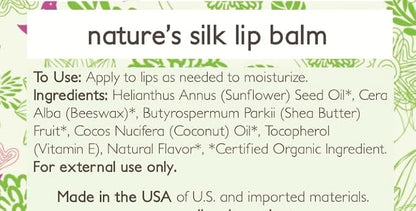Nature's Silk Lip Balm, Organic (Matcha