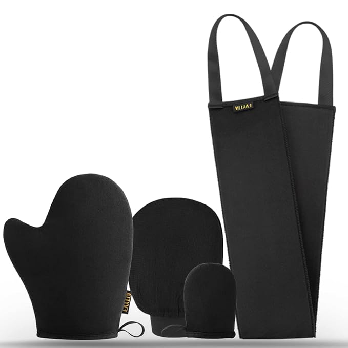 4 in 1 Self Tanning Mitt Applicator Kit, Self Tanning Glove for Self Tan Mitt Applicator Set, Tanning Mitts Self Tanner Mitt Applicator, Sunless Tanner Mitt Set, Self Tanner Glove