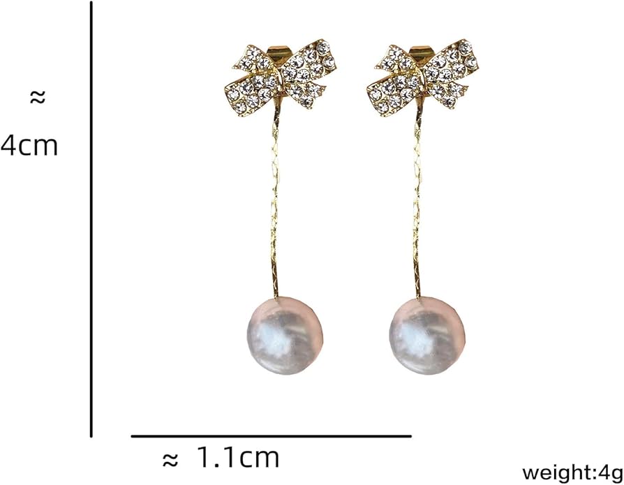 Boho Pearl Tassel Drop Earrings Vintage