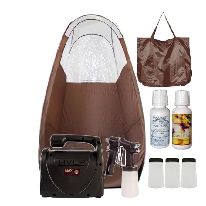 MaxiMist Elite Evo Sunless Spray Tan Machine Kit with Brown Tent