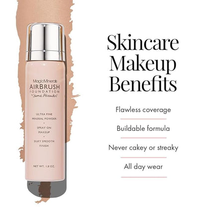 MagicMinerals AirBrush Foundation Set by Jerome Alexander - (Warm Beige)