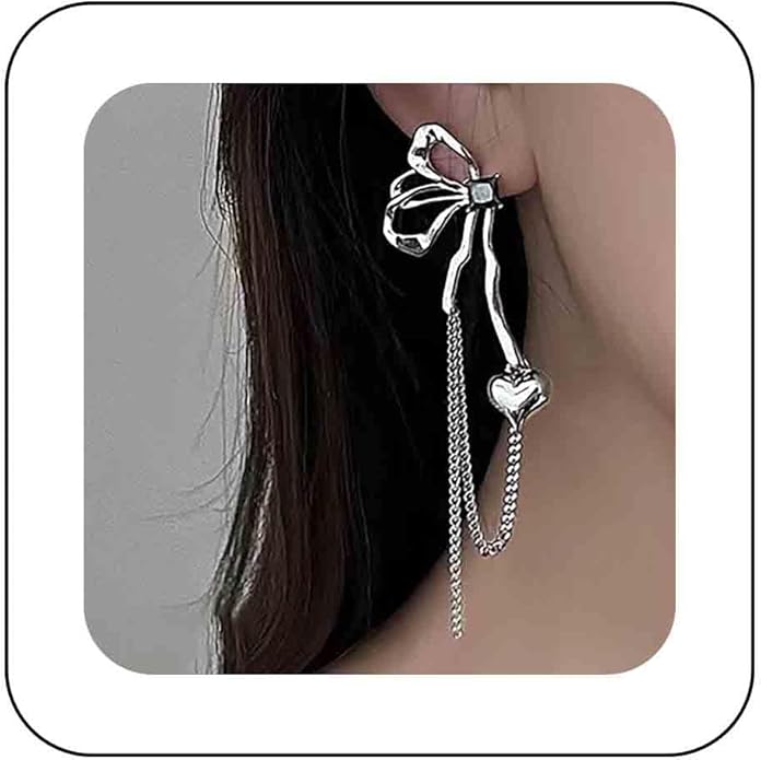 Vintage Butterfly Dangle Earrings Long Butterfly