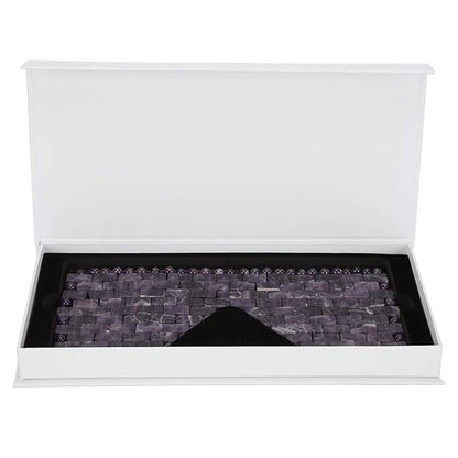 Jade Eye Mask, Jade Stones Agingproof Cooling Sleeping Eye Mask, Cold Eye Covers For Relief Eye Fatigue (Amethyst)
