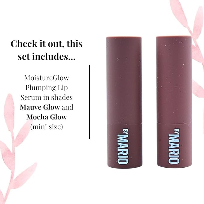 Makeup By Mario Mini MoistureGlow On The Go Plumping Lip Serum Duo - Mauve Glow & Mocha Glow