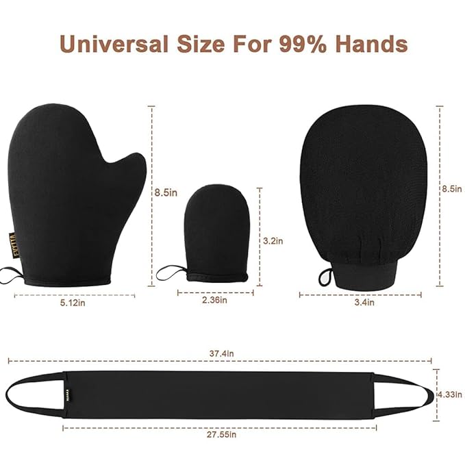 4 in 1 Self Tanning Mitt Applicator Kit, Self Tanning Glove for Self Tan Mitt Applicator Set, Tanning Mitts Self Tanner Mitt Applicator, Sunless Tanner Mitt Set, Self Tanner Glove