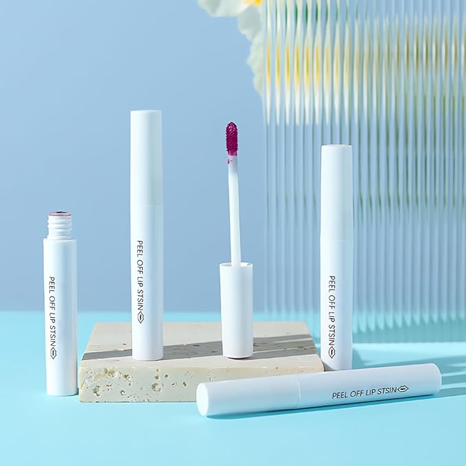 2Pcs Lip Stain Peel Off Kit,Matte Magic Lip Magic