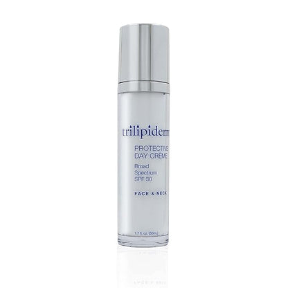 Trilipiderm Protective Day Crème, Broad Spectrum SPF 30 – Lightweight, Fast-Absorbing Moisturizing Sunscreen Protects while helps boost collagen and fight free radical damage