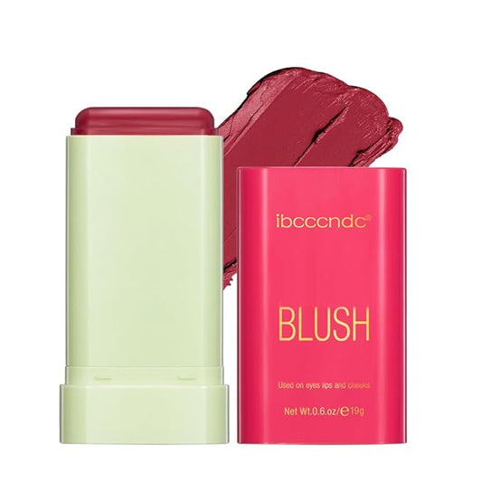 Multi-Use Makeup Blush Stick, Cream Blush Stick, Tinted (2#Hot Red)