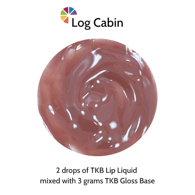 TKB Lip Liquid Color|Liquid Lip Color for TKB Gloss Base, DIY Lip Gloss, Pigmented Lip Gloss and Lipstick Colorant, Made in USA (1floz (30ml), Log Cabin)
