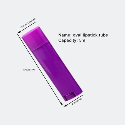 5ml 25Pcs Empty Oval Deodorant Lip Deodorants(Purple)