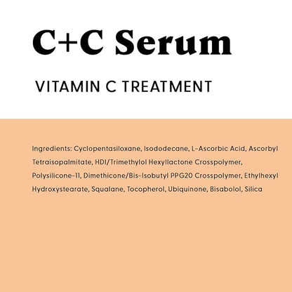 Stratia C+C Vitamin C Serum – 15% Potent Formula with 10% L-Ascorbic Acid for Bright, Even-Toned Skin - Non-Irritating, Water-Free Antioxidant Face Cream, 1 Fl Oz