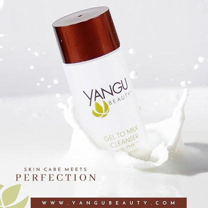 Gel to milk cleanser