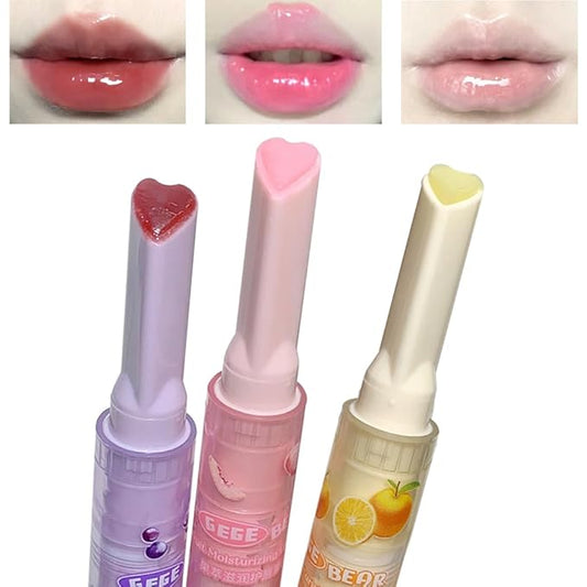 3 Colors Jelly Lipstick Tinted Lip Balm, Tinted Gloss