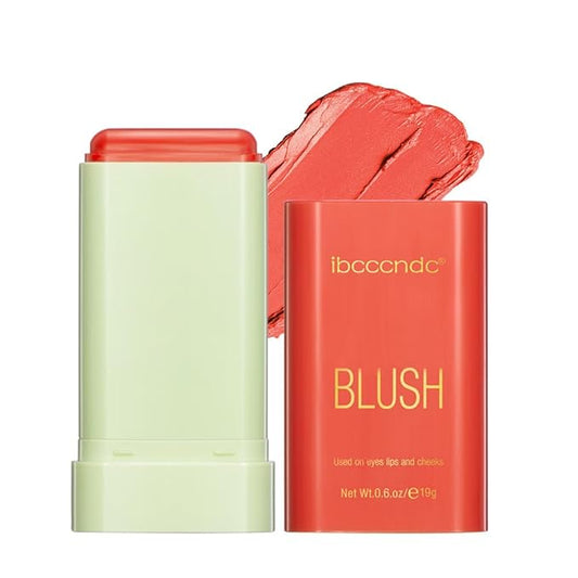 Multi-Use Makeup Blush Stick, Cream Blush Stick, Tinted (3#Coral Orange)