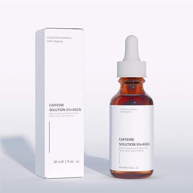Caffeine Solution 5% + EGCG For Face, 30ML 2 PCS Moisturizing Caffeine Eye Serum For Dark Circles & Puffiness, Anti-aging Caffeine Serum.