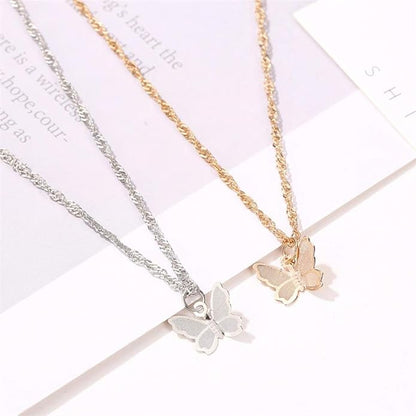 Fashion Necklace with Butterfly Pendant Clavicle
