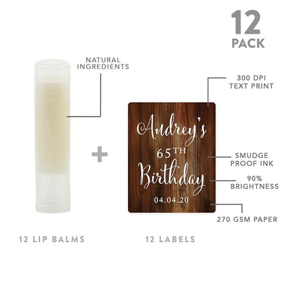 Andaz Press Personalized Milestone Birthday Party Balm
