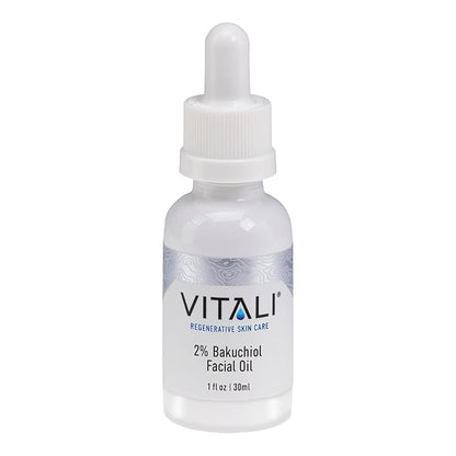 Vitali Premium 2% Bakuchiol Facial Oil: Premium Natural Retinol Alternative for Age and Wrinkle Reduction, and Soothing Irritated Skin, Boosts Copper Peptide Absorption- 1 fl. oz.