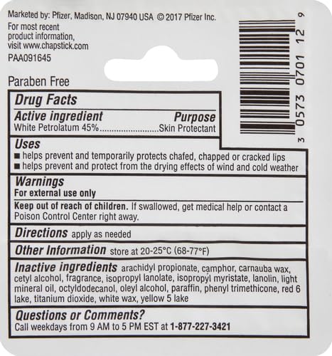 ChapStick Classic Original Lip Balm Tube, Blister