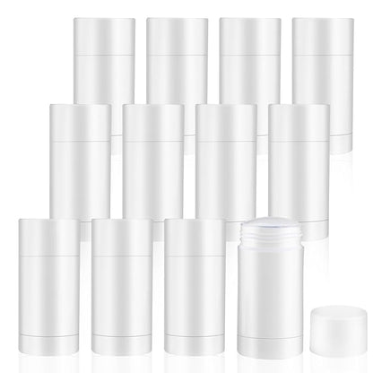 12 Pieces 15g White Plastic Deodorant Tubes,Lipstick