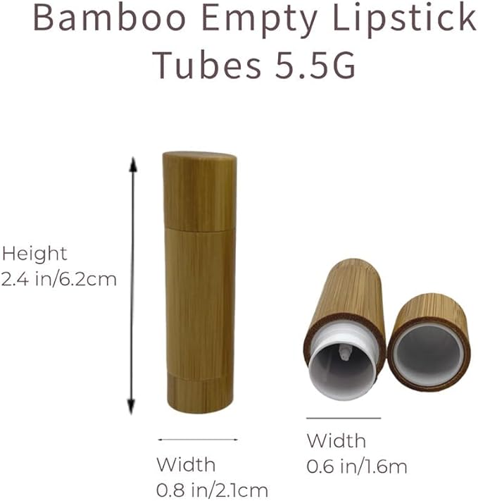 Bamboo Empty Lip Balm Containers 5.5g Samples